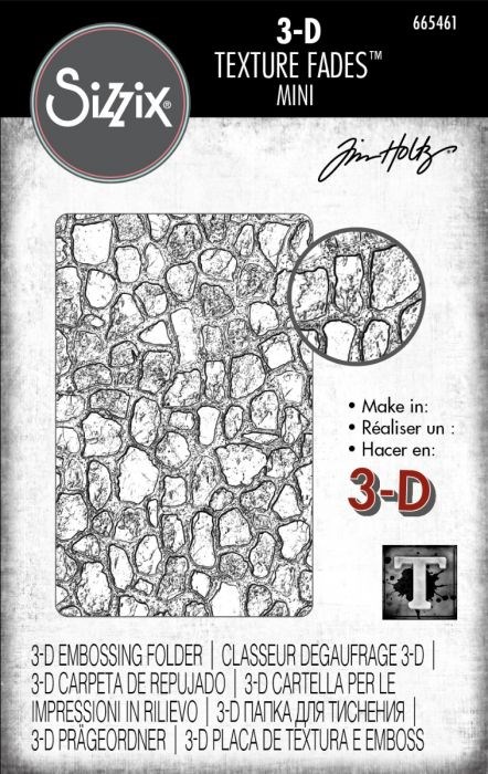 Mini cobblestone 3d-embossing folder, Sizzix/Tim Holtz.